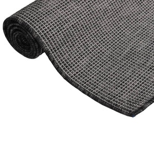 vidaXL Outdoor Flatweave Rug 140x200 cm Grey