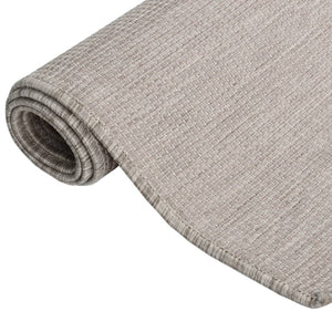 vidaXL Outdoor Flatweave Rug 80x250 cm Taupe