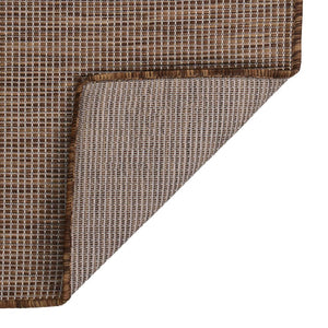 vidaXL Outdoor Flatweave Rug 80x150 cm Brown