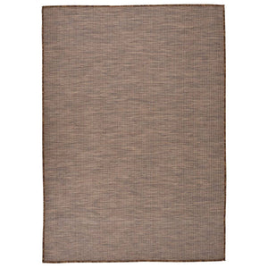 vidaXL Outdoor Flatweave Rug 140x200 cm Brown