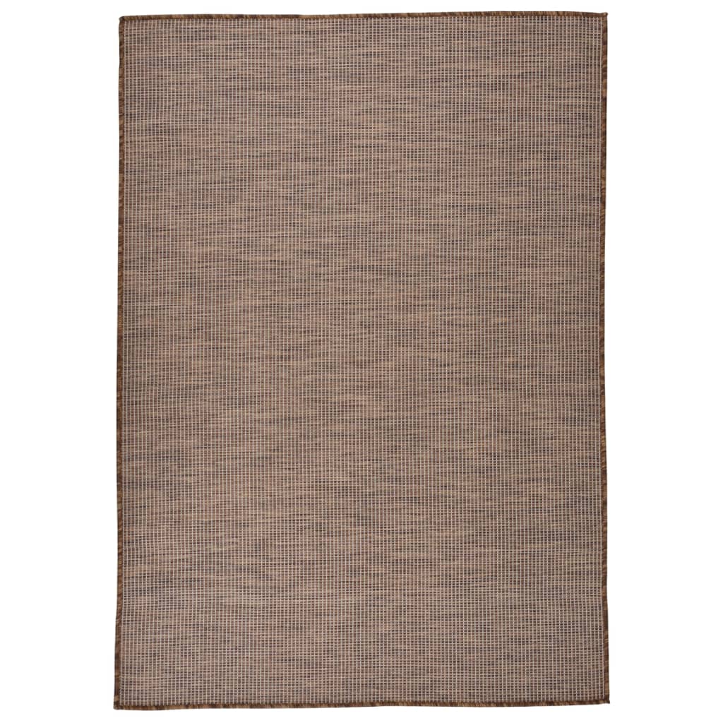 vidaXL Outdoor Flatweave Rug 160x230 cm Brown