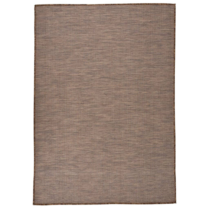 vidaXL Outdoor Flatweave Rug 160x230 cm Brown