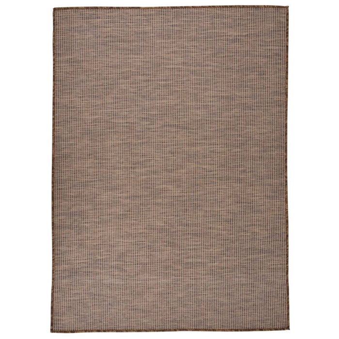 vidaXL Outdoor Flatweave Rug 200x280 cm Brown