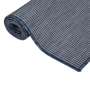 vidaXL Outdoor Flatweave Rug 80x250 cm Blue