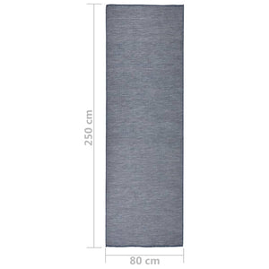 vidaXL Outdoor Flatweave Rug 80x250 cm Blue