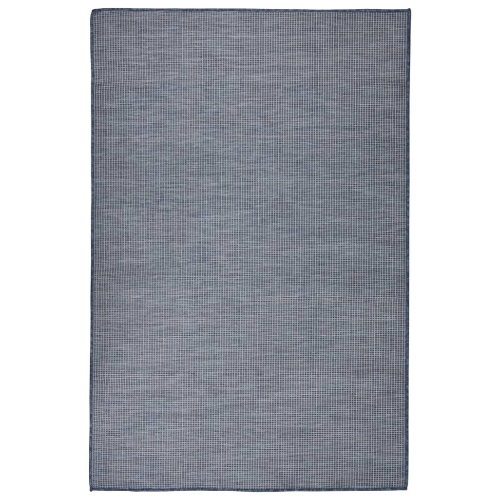 vidaXL Outdoor Flatweave Rug 120x170 cm Blue