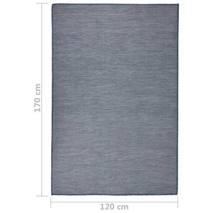 vidaXL Outdoor Flatweave Rug 120x170 cm Blue