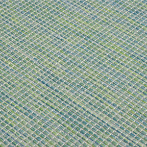 vidaXL Outdoor Flatweave Rug 80x250 cm Turquoise