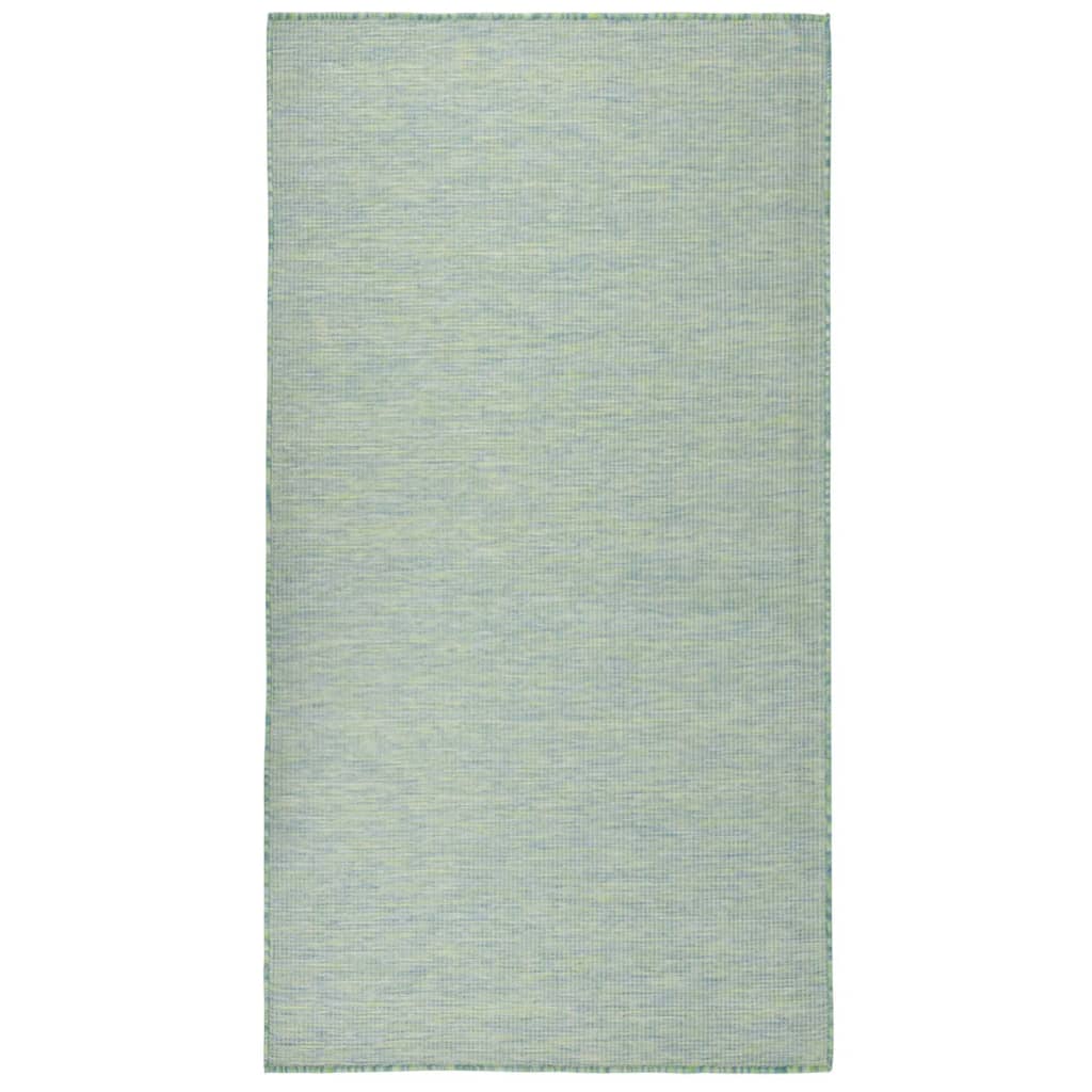 vidaXL Outdoor Flatweave Rug 140x200 cm Turquoise