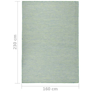 vidaXL Outdoor Flatweave Rug 160x230 cm Turquoise