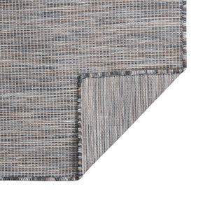 vidaXL Outdoor Flatweave Rug 80x250 cm Brown and Blue