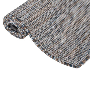 vidaXL Outdoor Flatweave Rug 80x250 cm Brown and Blue