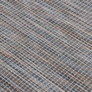 vidaXL Outdoor Flatweave Rug 80x250 cm Brown and Blue