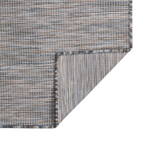 vidaXL Outdoor Flatweave Rug 200x280 cm Brown and Blue