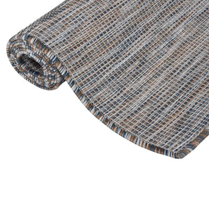 vidaXL Outdoor Flatweave Rug 200x280 cm Brown and Blue