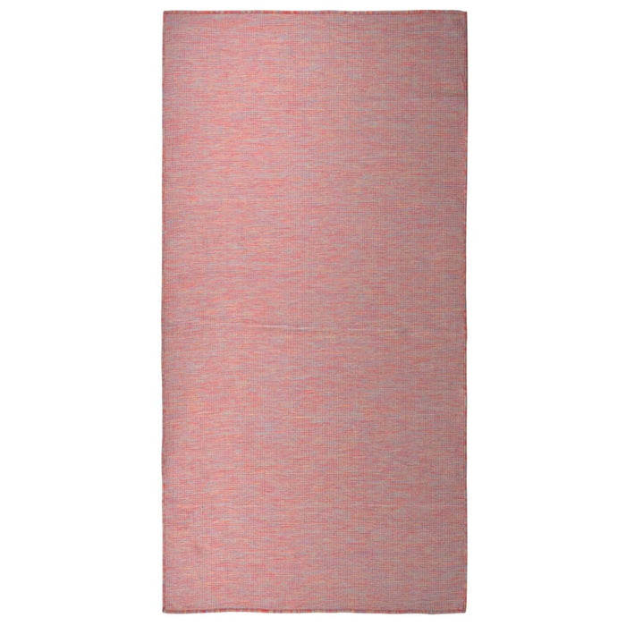 vidaXL Outdoor Flatweave Rug 100x200 cm Red