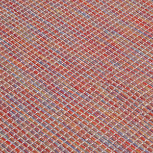 vidaXL Outdoor Flatweave Rug 100x200 cm Red