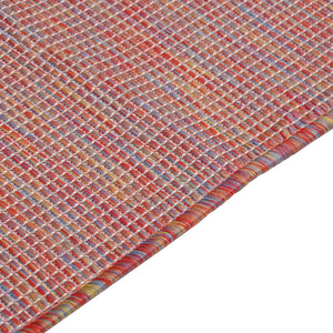 vidaXL Outdoor Flatweave Rug 160x230 cm Red