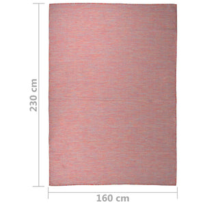 vidaXL Outdoor Flatweave Rug 160x230 cm Red