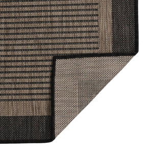 vidaXL Outdoor Flatweave Rug 80x150 cm Dark Brown