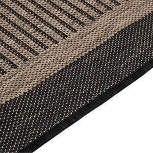 vidaXL Outdoor Flatweave Rug 80x150 cm Dark Brown