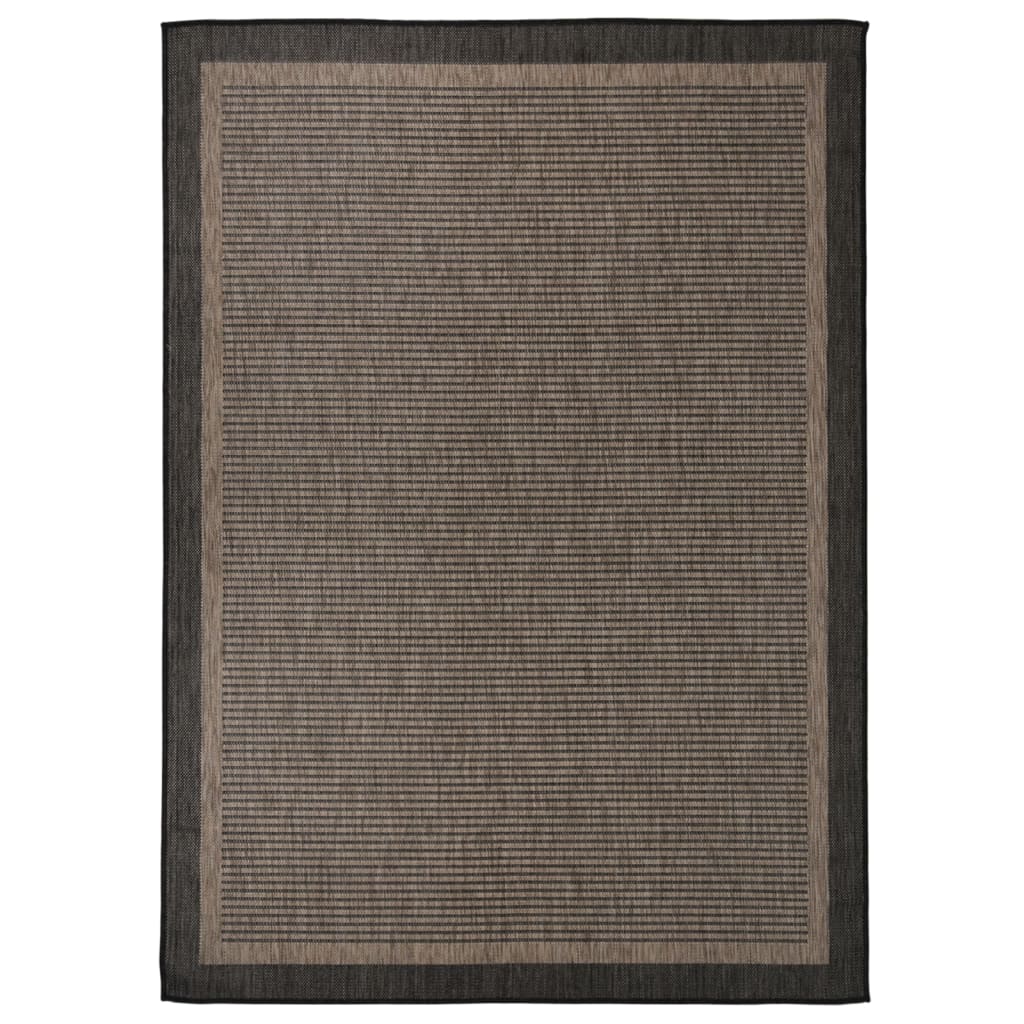 vidaXL Outdoor Flatweave Rug 200x280 cm Dark Brown