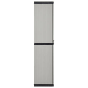 vidaXL Garden Storage Cabinet with 3 Shelves Grey&Black 68x40x168 cm