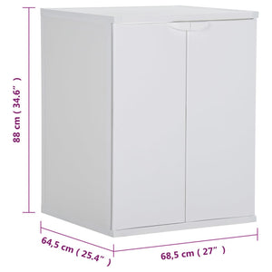 vidaXL Washing Machine Cabinet White 68.5x64.5x88 cm PVC