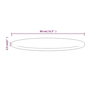 vidaXL Table Top Ø80x2.5 cm Solid Wood Pine