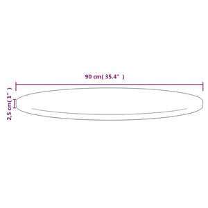 vidaXL Table Top Ø90x2.5 cm Solid Wood Pine