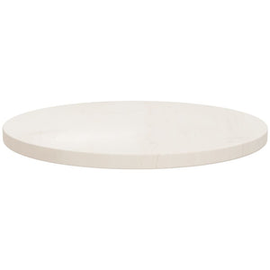 vidaXL Table Top White Ø50x2.5 cm Solid Wood Pine