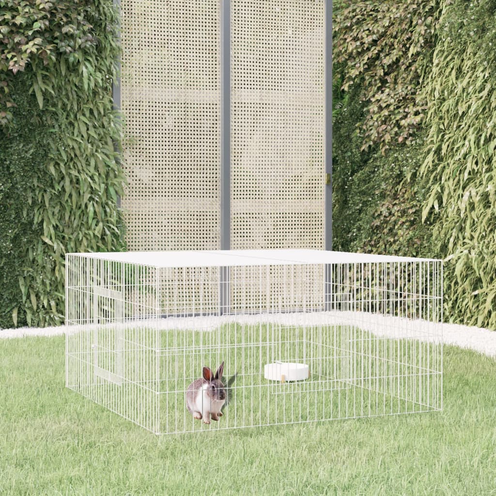 vidaXL Rabbit Cage 110x110x55 cm Galvanised Iron