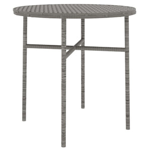 vidaXL 3 Piece Garden Dining Set Poly Rattan Grey