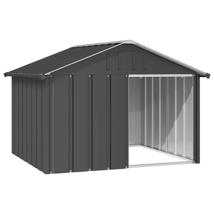 vidaXL Dog House Anthracite 116.5x103x81.5 cm Galvanised Steel