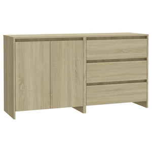 vidaXL 2 Piece Sideboard Sonoma Oak Engineered Wood