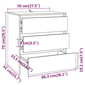 vidaXL 2 Piece Sideboard Concrete Grey Engineered Wood