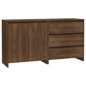 vidaXL 2 Piece Sideboard Brown Oak Engineered Wood