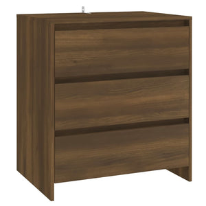 vidaXL 2 Piece Sideboard Brown Oak Engineered Wood