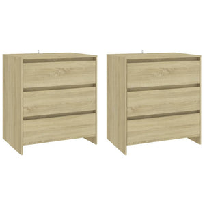 vidaXL 3 Piece Sideboard Sonoma Oak Engineered Wood