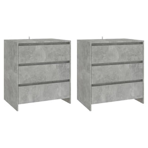 vidaXL 3 Piece Sideboard Concrete Grey Engineered Wood