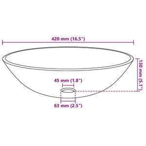 vidaXL Bathroom Sink with Tap and Push Drain Frosted Tempered Glass