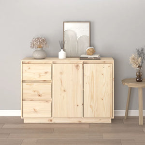 vidaXL Sideboard 111x34x75 cm Solid Wood Pine