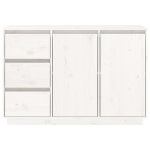 vidaXL Sideboard White 111x34x75 cm Solid Wood Pine