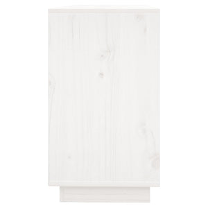 vidaXL Sideboard White 111x34x60 cm Solid Wood Pine