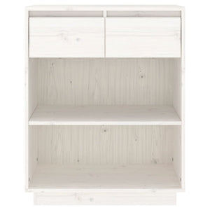 vidaXL Console Cabinet White 60x34x75 cm Solid Wood Pine