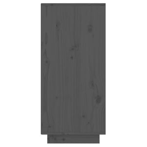 vidaXL Console Cabinet Grey 60x34x75 cm Solid Wood Pine