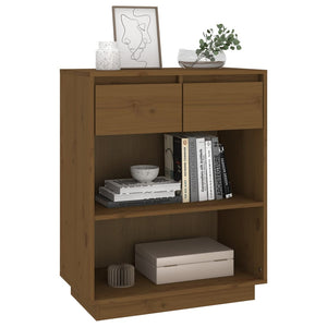 vidaXL Console Cabinet Honey Brown 60x34x75 cm Solid Wood Pine