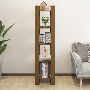 vidaXL Book Cabinet/Room Divider Honey Brown 41x35x160 cm Solid Wood Pine