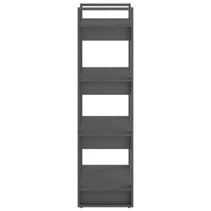 vidaXL Book Cabinet/Room Divider Grey 60x35x125 cm Solid Wood