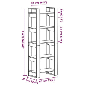 vidaXL Book Cabinet/Room Divider 60x35x160 cm Solid Wood